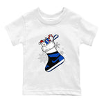 1s Royal Reimagined shirt to match jordans Sneaker Stocking sneaker match tees Air Jordan 1 Royal Reimagined SNRT Sneaker Release Tees Baby Toddler White 2 T-Shirt