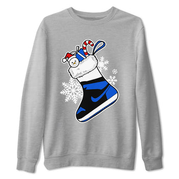 1s Royal Reimagined shirt to match jordans Sneaker Stocking sneaker match tees Air Jordan 1 Royal Reimagined SNRT Sneaker Release Tees Unisex Heather Grey 2 T-Shirt