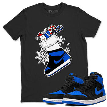 1s Royal Reimagined shirt to match jordans Sneaker Stocking sneaker match tees Air Jordan 1 Royal Reimagined SNRT Sneaker Release Tees Unisex Black 1 T-Shirt