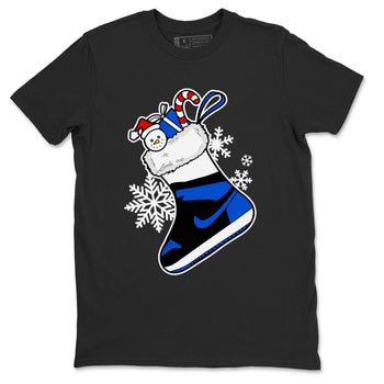 1s Royal Reimagined shirt to match jordans Sneaker Stocking sneaker match tees Air Jordan 1 Royal Reimagined SNRT Sneaker Release Tees Unisex Black 2 T-Shirt