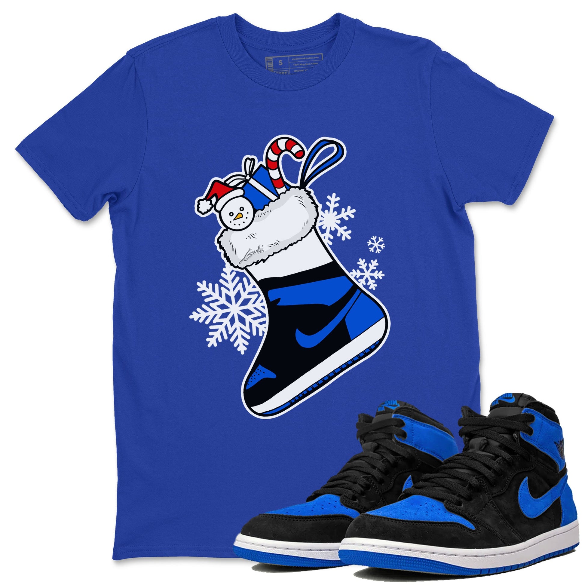 1s Royal Reimagined shirt to match jordans Sneaker Stocking sneaker match tees Air Jordan 1 Royal Reimagined SNRT Sneaker Release Tees Unisex Royal Blue 1 T-Shirt