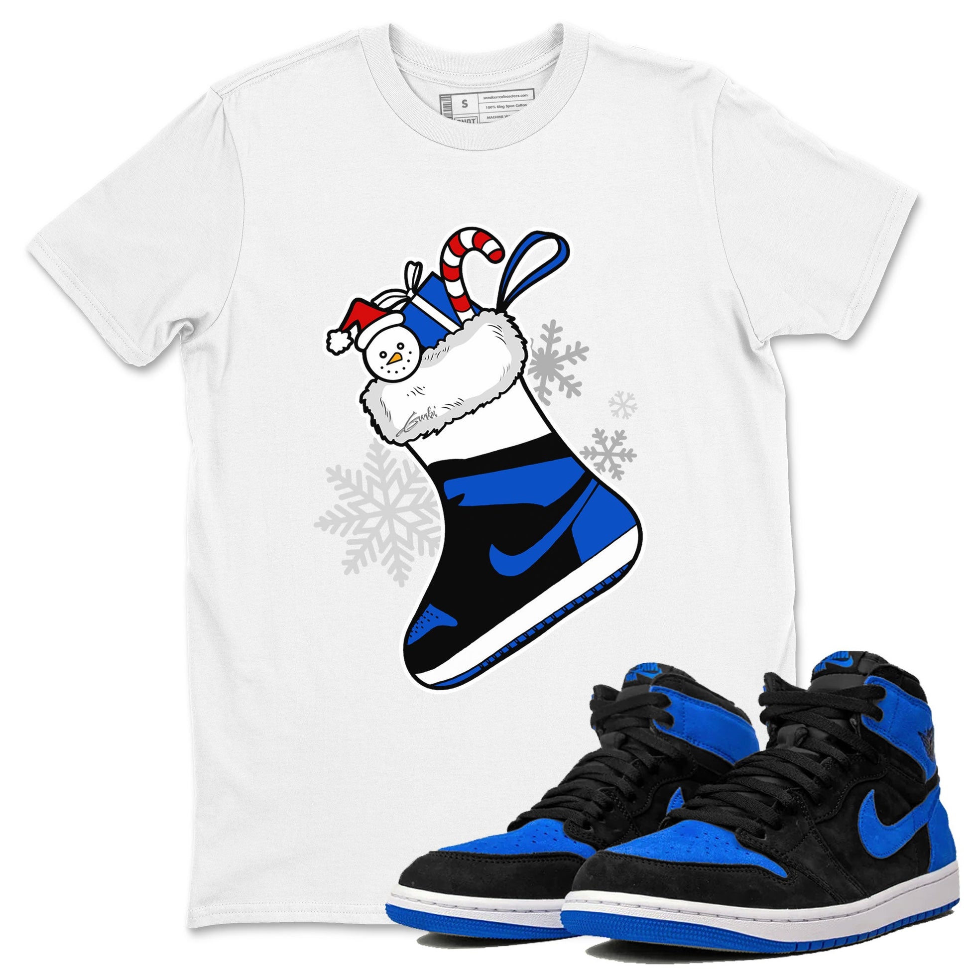 1s Royal Reimagined shirt to match jordans Sneaker Stocking sneaker match tees Air Jordan 1 Royal Reimagined SNRT Sneaker Release Tees Unisex White 1 T-Shirt
