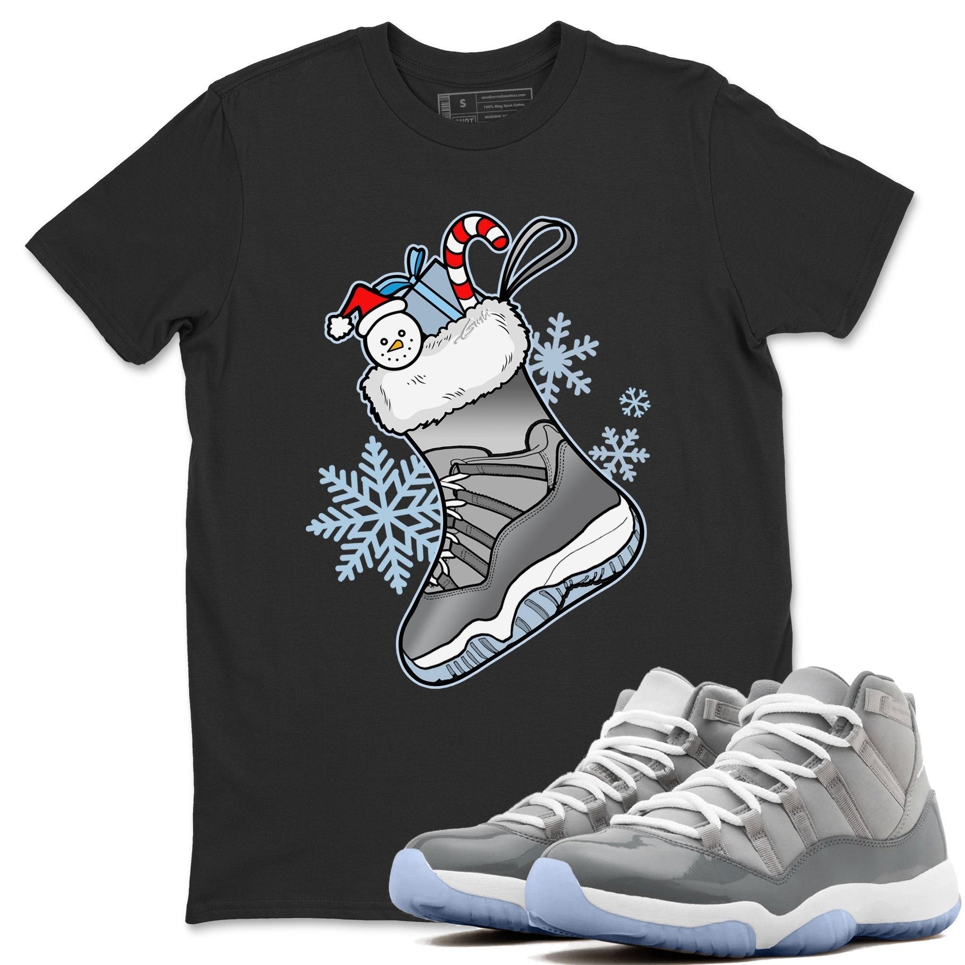 Jordan 11 Cool Grey Sneaker Match Tees Sneaker Stocking Sneaker Tees Jordan 11 Cool Grey Sneaker Release Tees Unisex Shirts