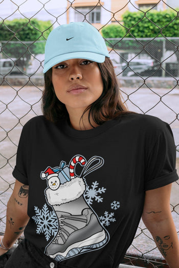 Jordan 11 Cool Grey Sneaker Match Tees Sneaker Stocking Sneaker Tees Jordan 11 Cool Grey Sneaker Release Tees Unisex Shirts