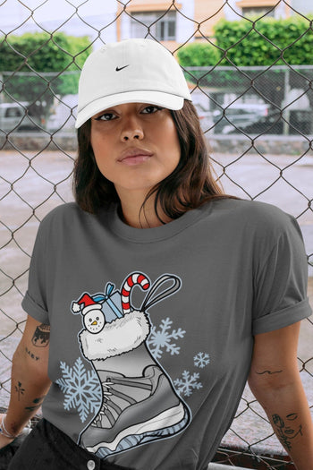 Jordan 11 Cool Grey Sneaker Match Tees Sneaker Stocking Sneaker Tees Jordan 11 Cool Grey Sneaker Release Tees Unisex Shirts