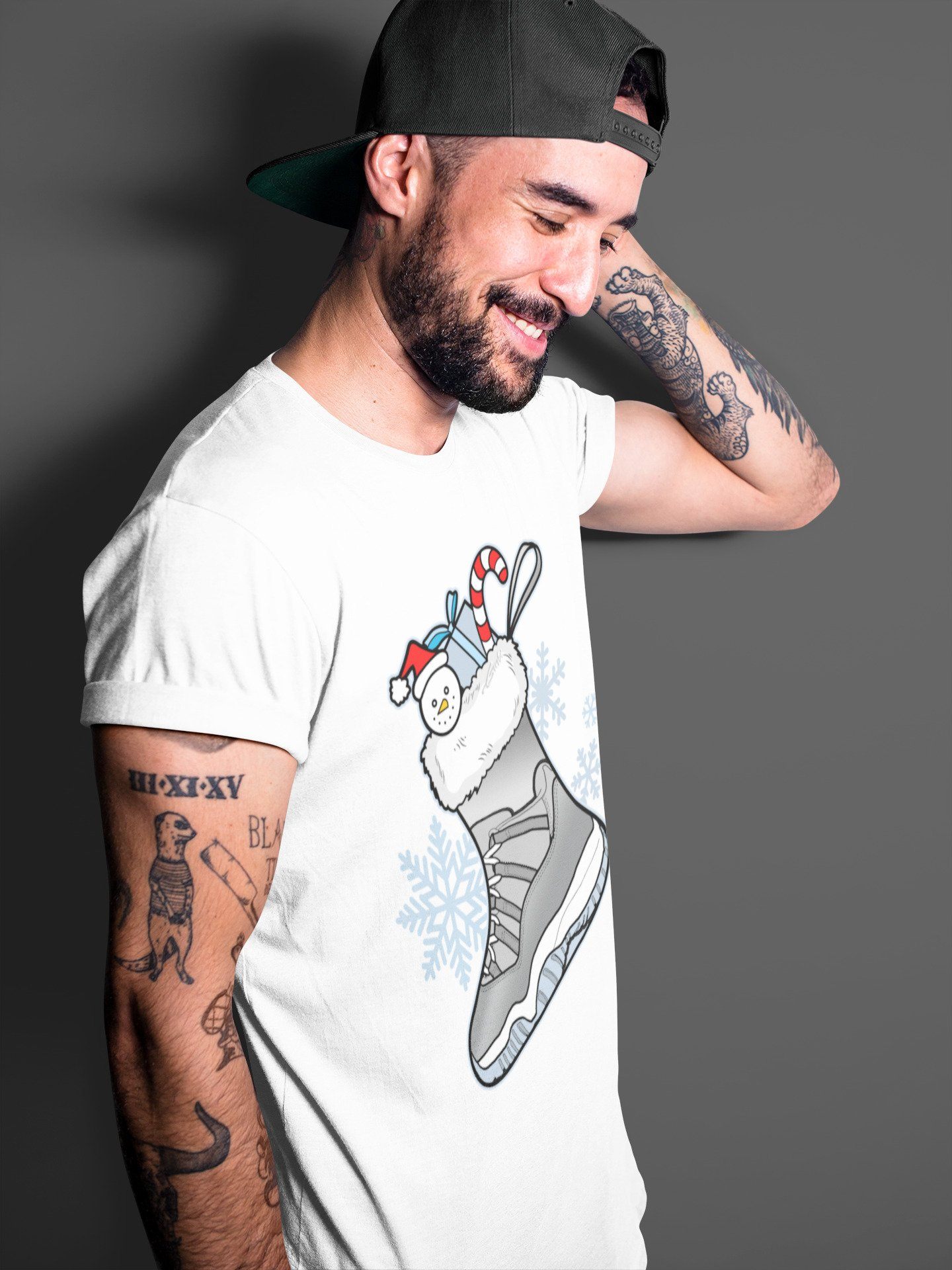 Jordan 11 Cool Grey Sneaker Match Tees Sneaker Stocking Sneaker Tees Jordan 11 Cool Grey Sneaker Release Tees Unisex Shirts