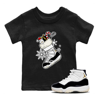 Air Jordan 11 Retro Gratitude shirt to match jordans Sneaker Stocking sneaker match tees Air Jordan 11 Gratitude SNRT Sneaker Release Tees Baby Toddler Black 1 T-Shirt