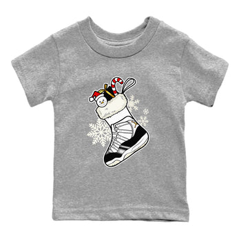 Air Jordan 11 Retro Gratitude shirt to match jordans Sneaker Stocking sneaker match tees Air Jordan 11 Gratitude SNRT Sneaker Release Tees Baby Toddler Heather Grey 2 T-Shirt