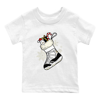 Air Jordan 11 Retro Gratitude shirt to match jordans Sneaker Stocking sneaker match tees Air Jordan 11 Gratitude SNRT Sneaker Release Tees Baby Toddler White 2 T-Shirt
