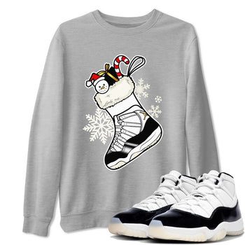 Air Jordan 11 Retro Gratitude shirt to match jordans Sneaker Stocking sneaker match tees Air Jordan 11 Gratitude SNRT Sneaker Release Tees Unisex Heather Grey 1 T-Shirt