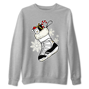 Air Jordan 11 Retro Gratitude shirt to match jordans Sneaker Stocking sneaker match tees Air Jordan 11 Gratitude SNRT Sneaker Release Tees Unisex Heather Grey 2 T-Shirt