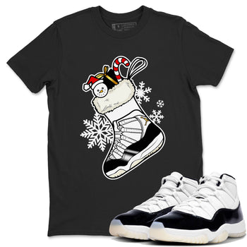 Air Jordan 11 Retro Gratitude shirt to match jordans Sneaker Stocking sneaker match tees Air Jordan 11 Gratitude SNRT Sneaker Release Tees Unisex Black 1 T-Shirt