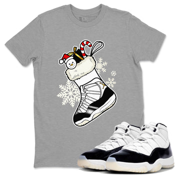 Air Jordan 11 Retro Gratitude shirt to match jordans Sneaker Stocking sneaker match tees Air Jordan 11 Gratitude SNRT Sneaker Release Tees Unisex Heather Grey 1 T-Shirt