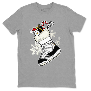 Air Jordan 11 Retro Gratitude shirt to match jordans Sneaker Stocking sneaker match tees Air Jordan 11 Gratitude SNRT Sneaker Release Tees Unisex Heather Grey 2 T-Shirt