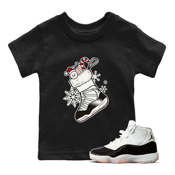 11s WMNS Neapolitan shirt to match jordans Sneaker Stocking sneaker match tees Air Jordan 11 Neapolitan SNRT Sneaker Release Tees Baby Toddler Black 1 T-Shirt