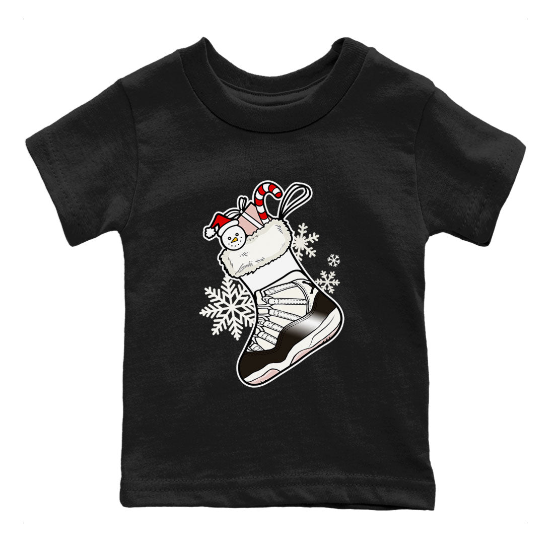 11s WMNS Neapolitan shirt to match jordans Sneaker Stocking sneaker match tees Air Jordan 11 Neapolitan SNRT Sneaker Release Tees Baby Toddler Black 2 T-Shirt