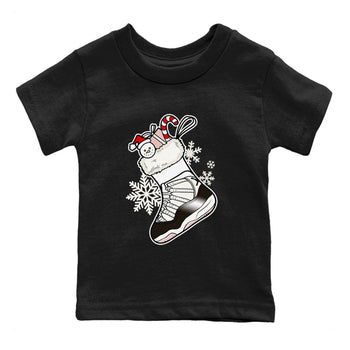 11s WMNS Neapolitan shirt to match jordans Sneaker Stocking sneaker match tees Air Jordan 11 Neapolitan SNRT Sneaker Release Tees Baby Toddler Black 2 T-Shirt