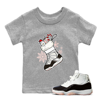 11s WMNS Neapolitan shirt to match jordans Sneaker Stocking sneaker match tees Air Jordan 11 Neapolitan SNRT Sneaker Release Tees Baby Toddler Heather Grey 1 T-Shirt