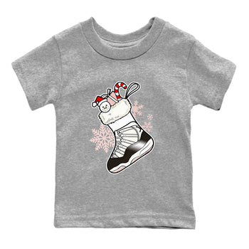 11s WMNS Neapolitan shirt to match jordans Sneaker Stocking sneaker match tees Air Jordan 11 Neapolitan SNRT Sneaker Release Tees Baby Toddler Heather Grey 2 T-Shirt