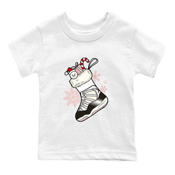 11s WMNS Neapolitan shirt to match jordans Sneaker Stocking sneaker match tees Air Jordan 11 Neapolitan SNRT Sneaker Release Tees Baby Toddler White 2 T-Shirt