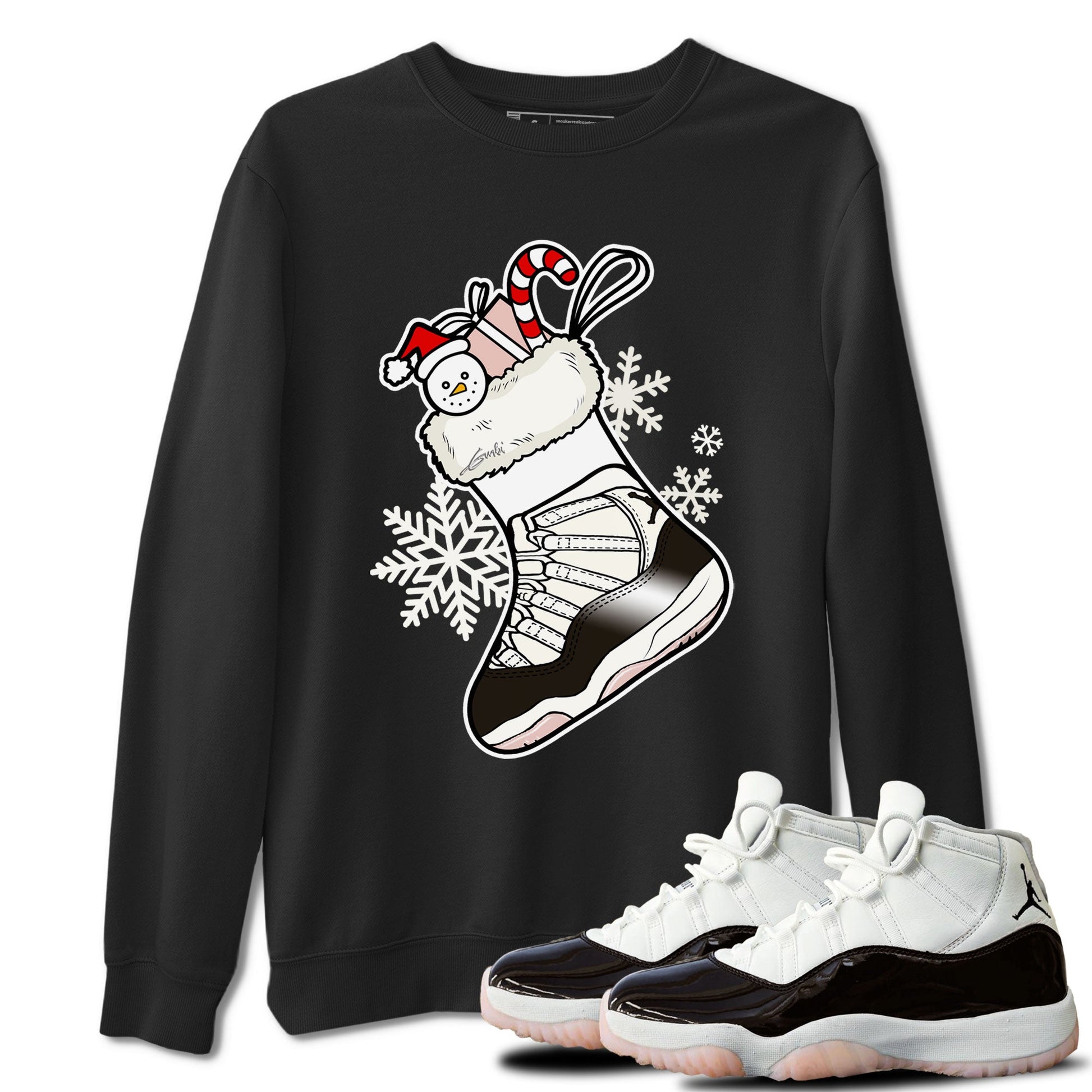 11s WMNS Neapolitan shirt to match jordans Sneaker Stocking sneaker match tees Air Jordan 11 Neapolitan SNRT Sneaker Release Tees Unisex Black 1 T-Shirt