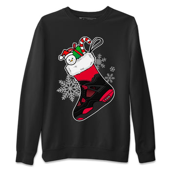 Jordan 4 Red Thunder Sneaker Match Tees Sneaker Stocking Sneaker Tees Jordan 4 Red Thunder Sneaker Release Tees Unisex Shirts