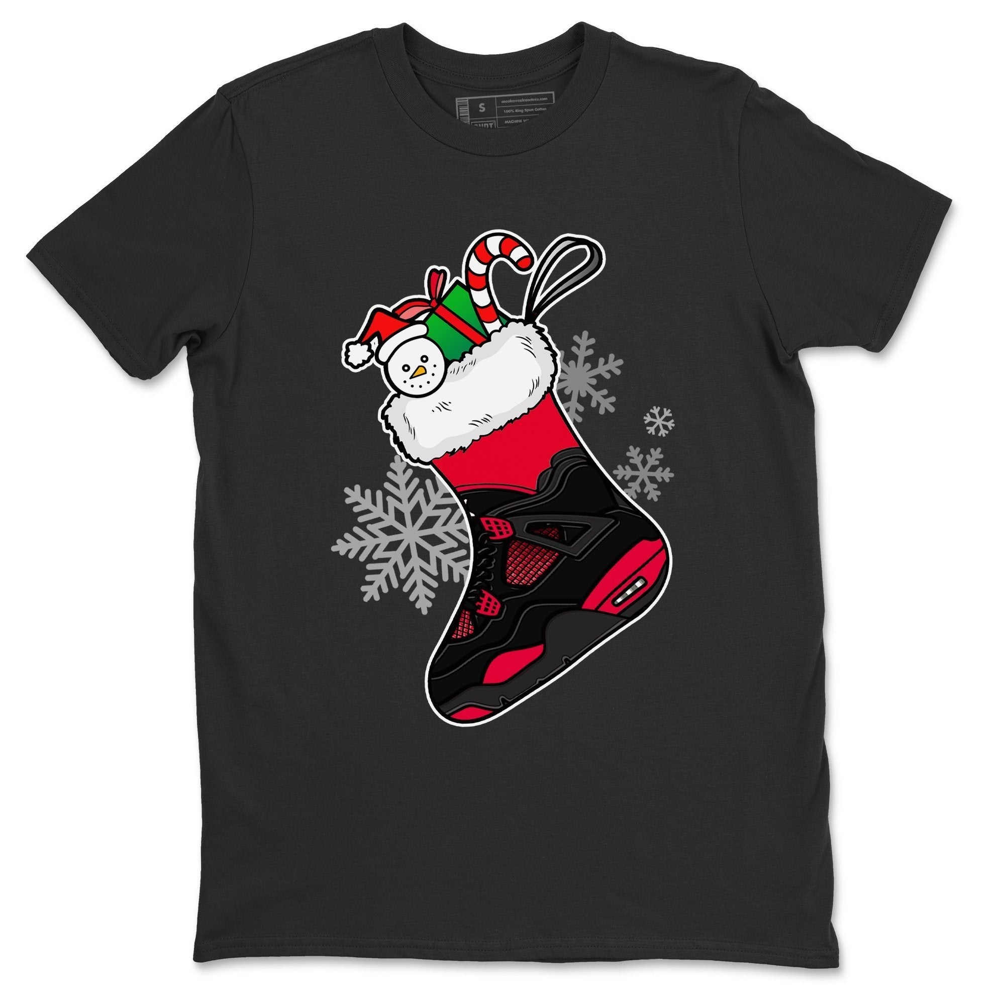 Jordan 4 Red Thunder Sneaker Match Tees Sneaker Stocking Sneaker Tees Jordan 4 Red Thunder Sneaker Release Tees Unisex Shirts