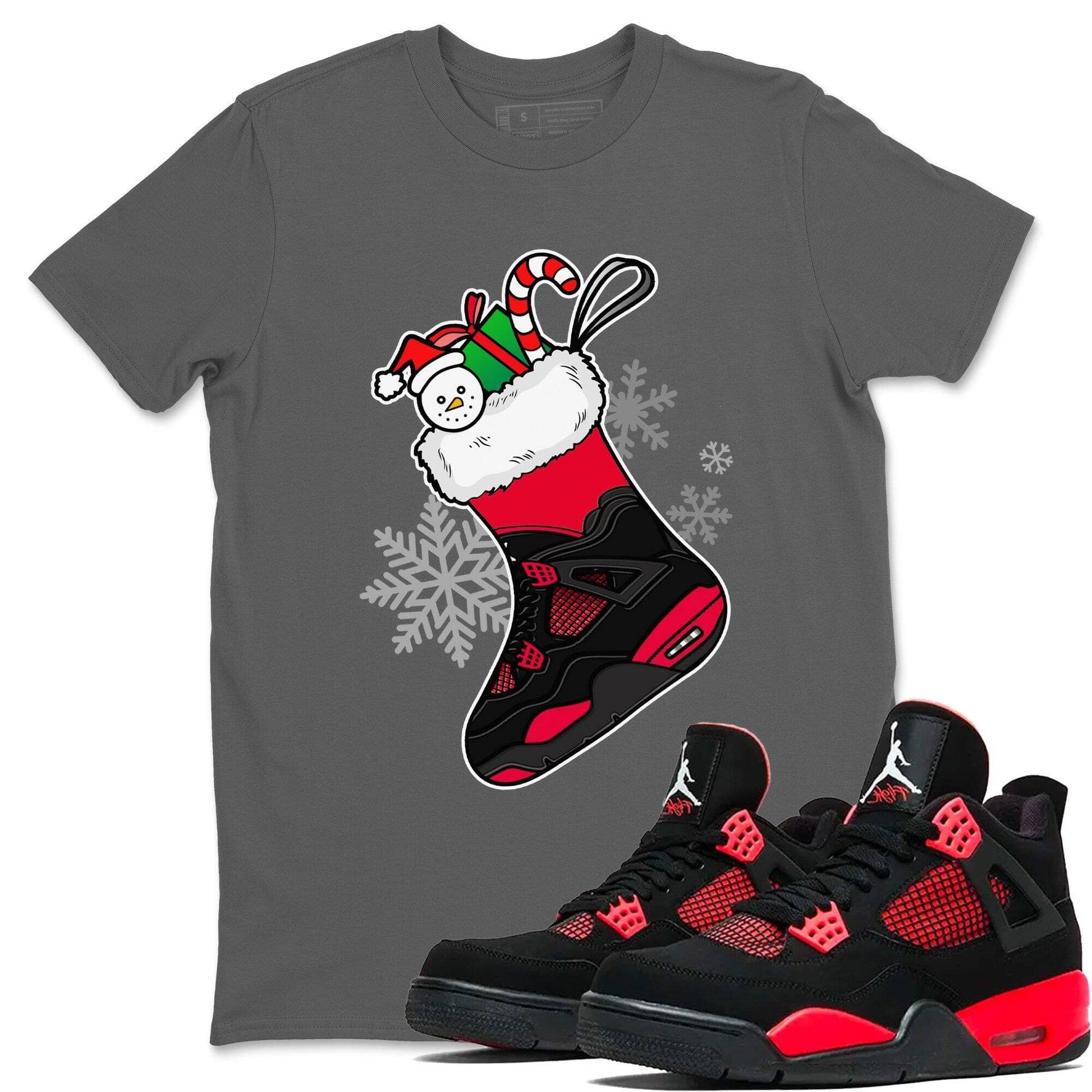 Jordan 4 Red Thunder Sneaker Match Tees Sneaker Stocking Sneaker Tees Jordan 4 Red Thunder Sneaker Release Tees Unisex Shirts