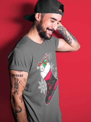 Jordan 4 Red Thunder Sneaker Match Tees Sneaker Stocking Sneaker Tees Jordan 4 Red Thunder Sneaker Release Tees Unisex Shirts