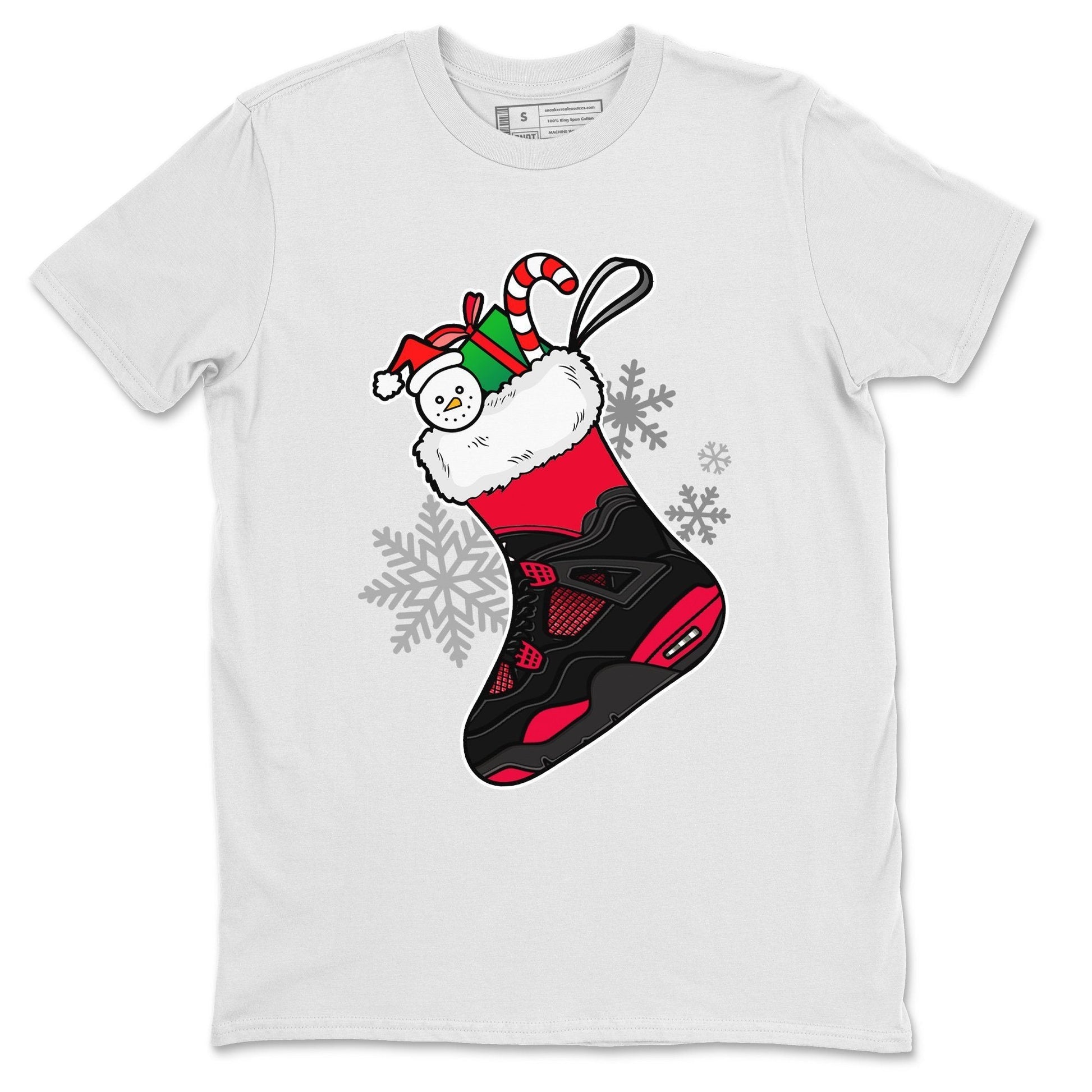 Jordan 4 Red Thunder Sneaker Match Tees Sneaker Stocking Sneaker Tees Jordan 4 Red Thunder Sneaker Release Tees Unisex Shirts