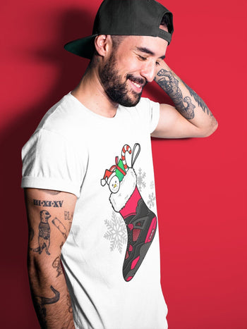 Jordan 4 Red Thunder Sneaker Match Tees Sneaker Stocking Sneaker Tees Jordan 4 Red Thunder Sneaker Release Tees Unisex Shirts