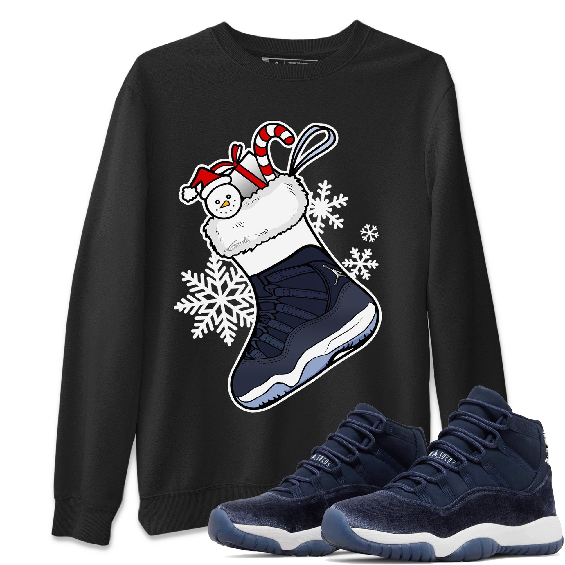 Jordan 11 Midnight Navy Sneaker Match Tees Sneaker Stocking Sneaker Tees Jordan 11 Midnight Navy Sneaker Release Tees Unisex Shirts