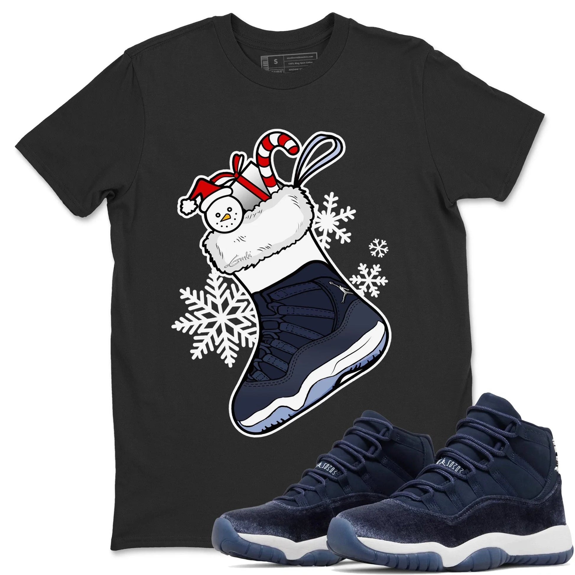 Jordan 11 Midnight Navy Sneaker Match Tees Sneaker Stocking Sneaker Tees Jordan 11 Midnight Navy Sneaker Release Tees Unisex Shirts