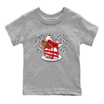 Jordan 12 Retro Cherry shirt to match jordans Varsity Red Sneaker Topper special sneaker matching tees 12s Cherry SNRT sneaker tees Baby Toddler Heather Grey 2 T-Shirt