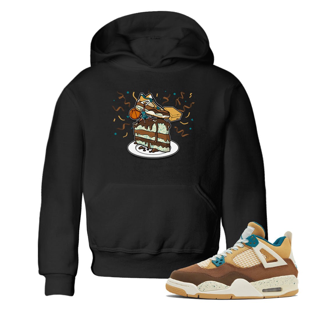 4s GS Cacao Wow shirt to match jordans Sneaker Topper sneaker tees Air Jordan 4 Cacao Wow SNRT Sneaker Release Tees Baby Toddler Black 1 T-Shirt