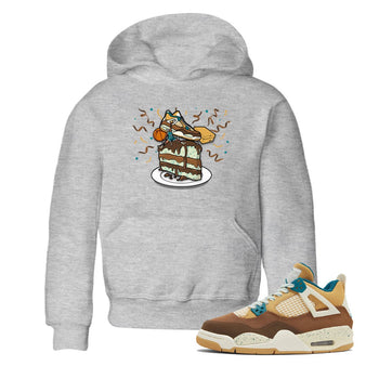 4s GS Cacao Wow shirt to match jordans Sneaker Topper sneaker tees Air Jordan 4 Cacao Wow SNRT Sneaker Release Tees Baby Toddler Heather Grey 1 T-Shirt