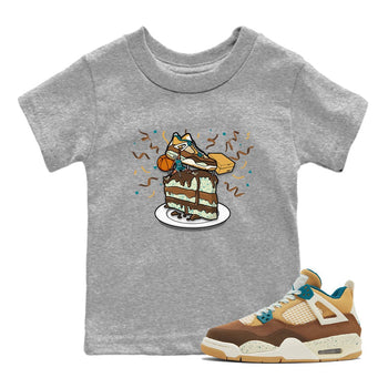 4s GS Cacao Wow shirt to match jordans Sneaker Topper sneaker tees Air Jordan 4 Cacao Wow SNRT Sneaker Release Tees Baby Toddler Heather Grey 1 T-Shirt