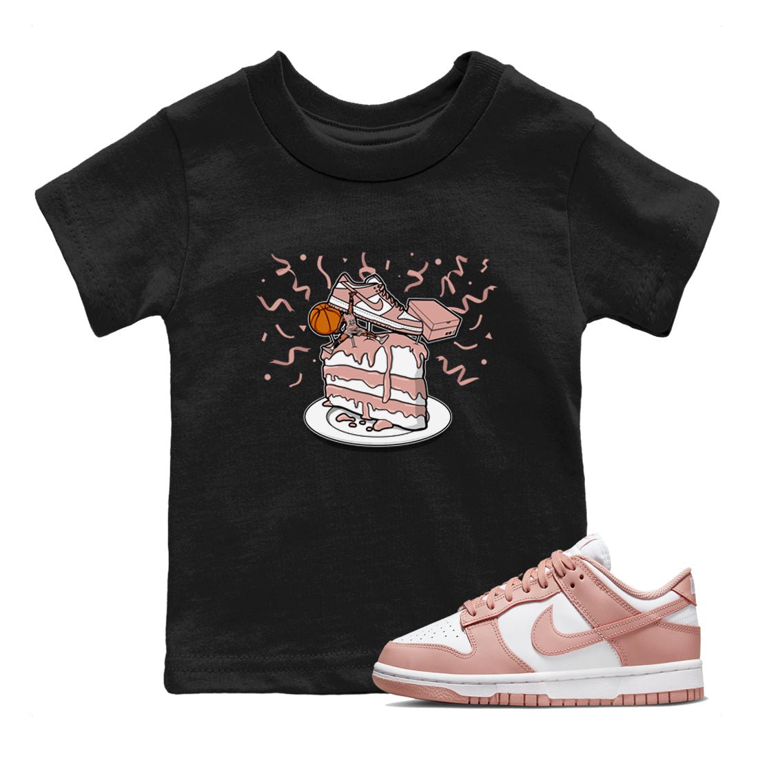 Dunk Rose Whisper shirt to match jordans Sneaker Topper sneaker tees Dunk WMNS Rose Whisper SNRT Sneaker Release Tees Baby Toddler Black 1 T-Shirt