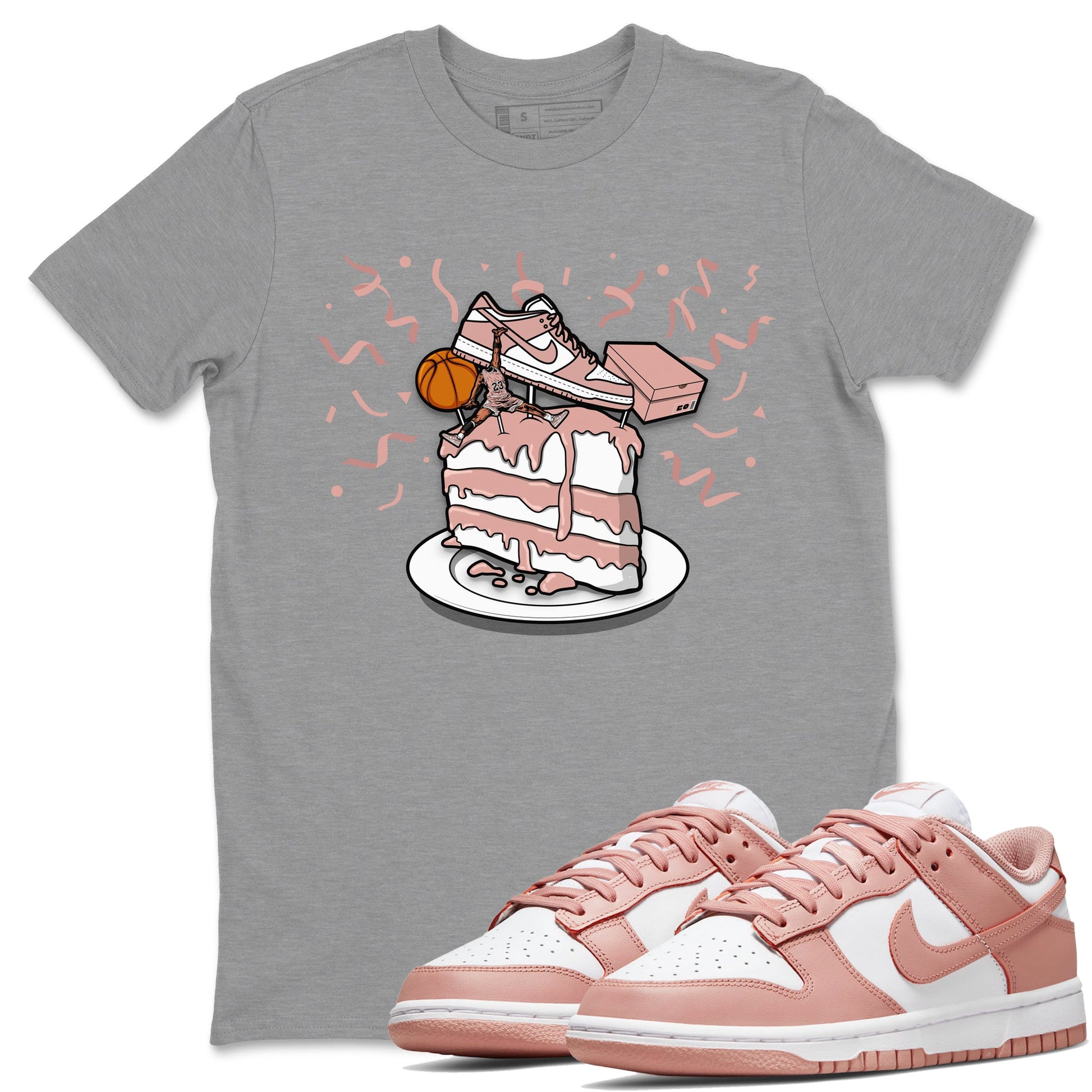 Dunk Rose Whisper shirt to match jordans Sneaker Topper sneaker tees Dunk WMNS Rose Whisper SNRT Sneaker Release Tees Unisex Heather Grey 1 T-Shirt