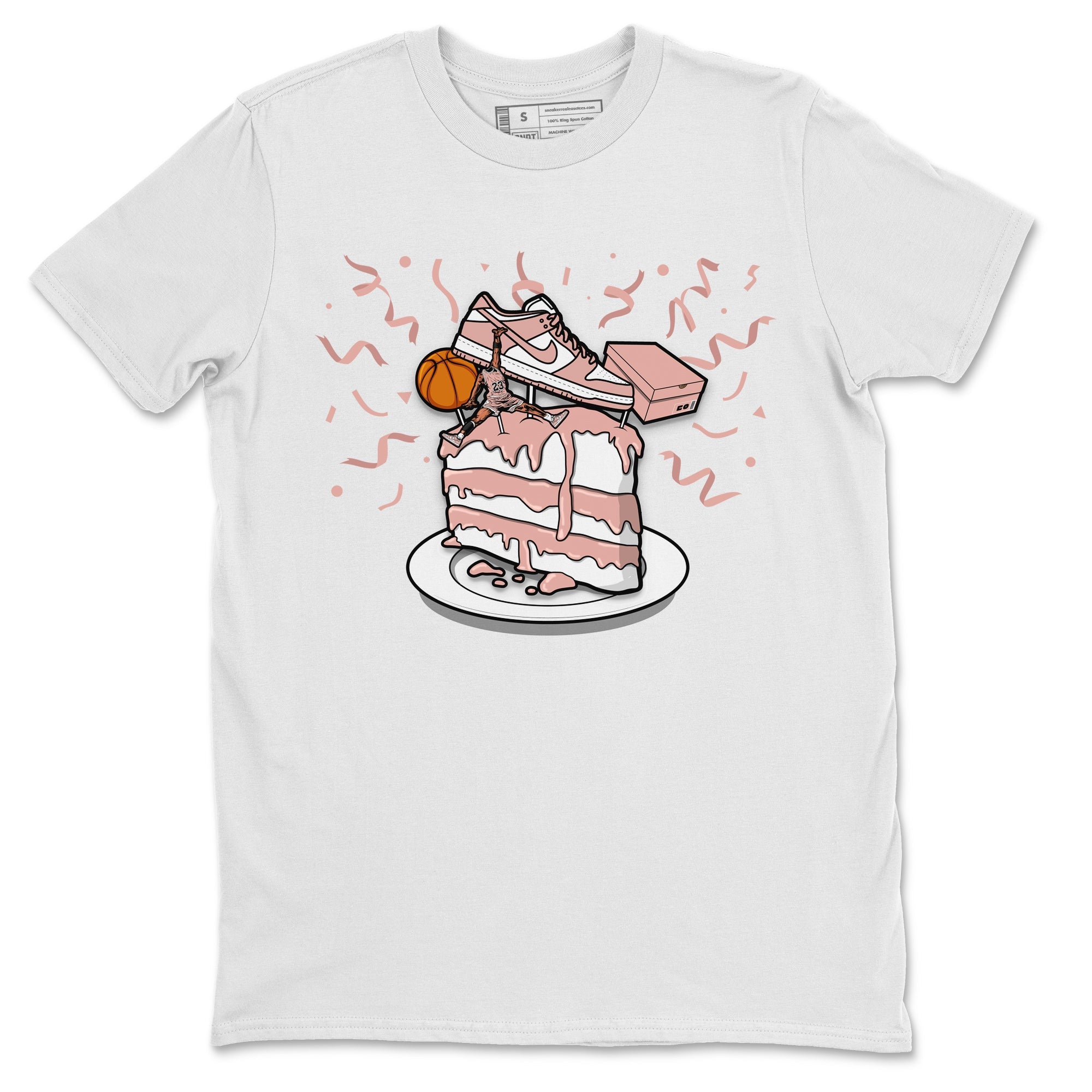 Dunk Rose Whisper shirt to match jordans Sneaker Topper sneaker tees Dunk WMNS Rose Whisper SNRT Sneaker Release Tees Unisex White 2 T-Shirt