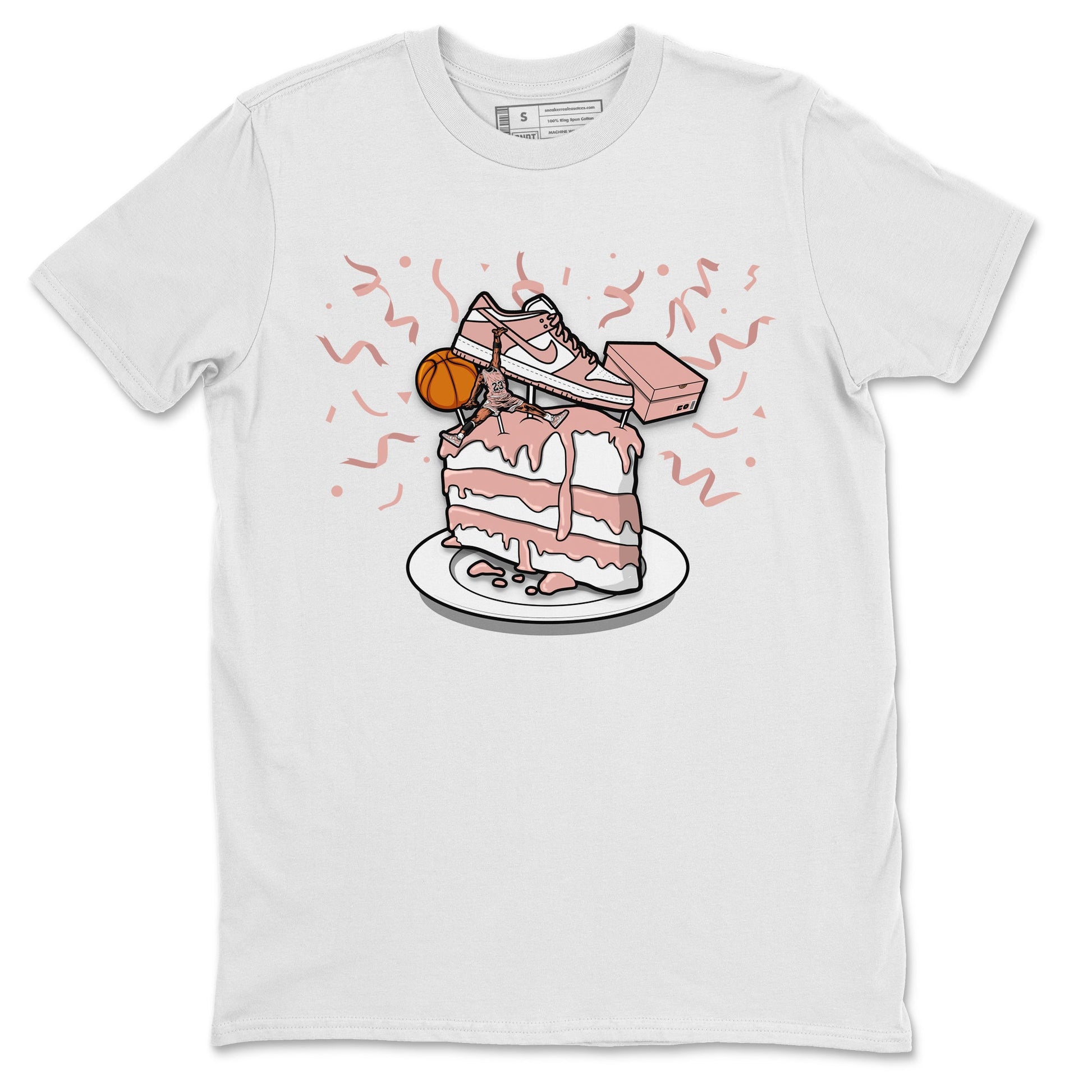 Dunk Rose Whisper shirt to match jordans Sneaker Topper sneaker tees Dunk WMNS Rose Whisper SNRT Sneaker Release Tees Unisex White 2 T-Shirt