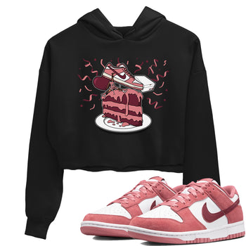 Dunk Valentine's Day shirt to match jordans Sneaker Topper sneaker tees Dunk Low Valentine's Day SNRT Sneaker Release Tees Black 1 crop length shirt