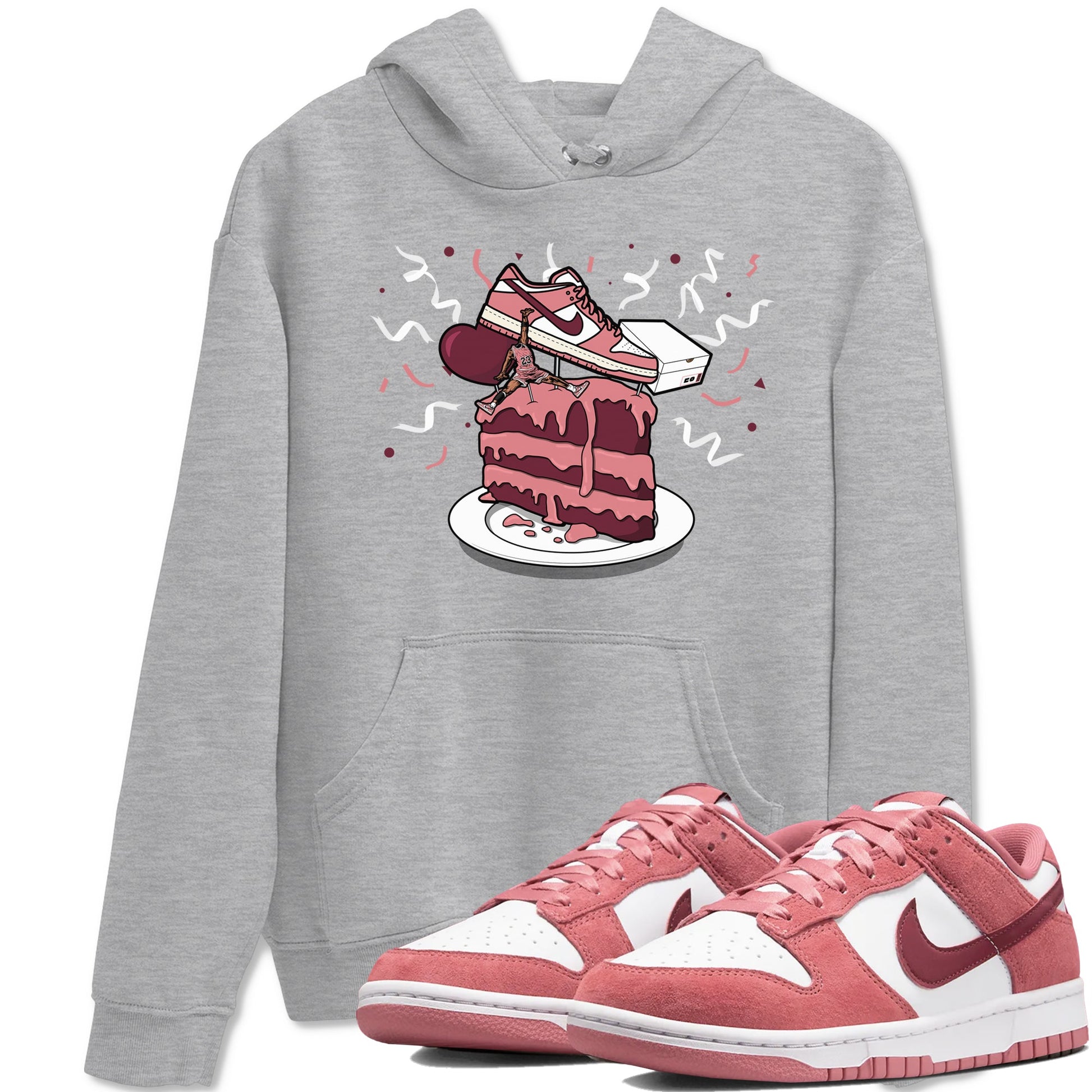 Dunk Valentine's Day shirt to match jordans Sneaker Topper sneaker tees Dunk Low Valentine's Day SNRT Sneaker Release Tees unisex cotton Heather Grey 1 crew neck shirt