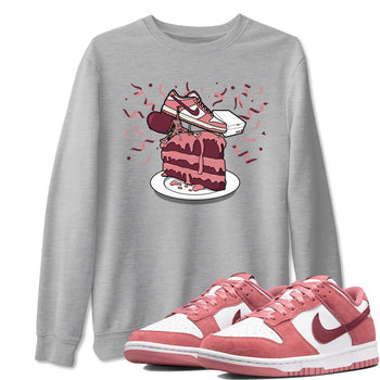 Dunk Valentine's Day shirt to match jordans Sneaker Topper sneaker tees Dunk Low Valentine's Day SNRT Sneaker Release Tees unisex cotton Heather Grey 1 crew neck shirt