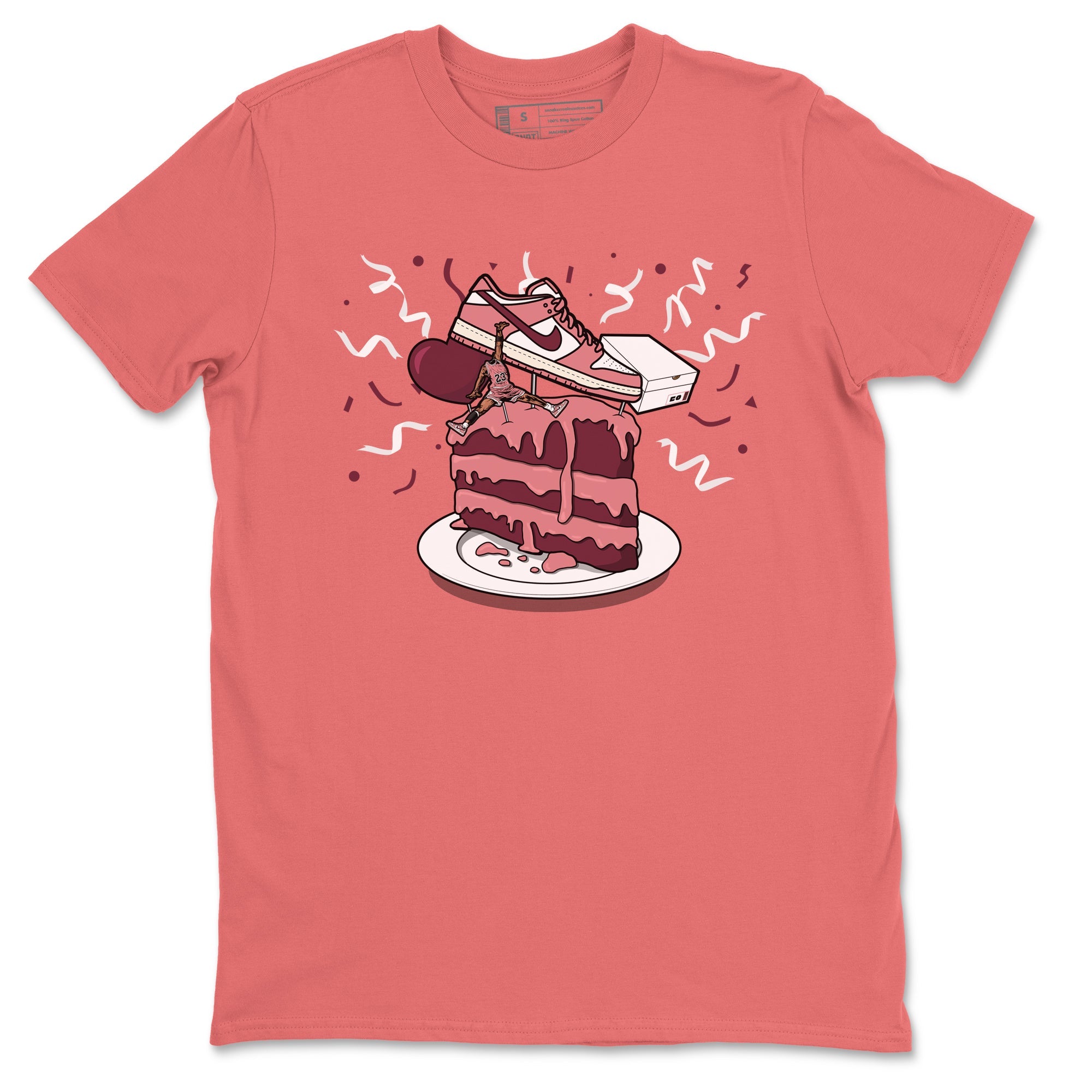 Dunk Valentine's Day shirt to match jordans Sneaker Topper sneaker tees Dunk Low Valentine's Day SNRT Sneaker Release Tees unisex cotton Coral 2 crew neck shirt