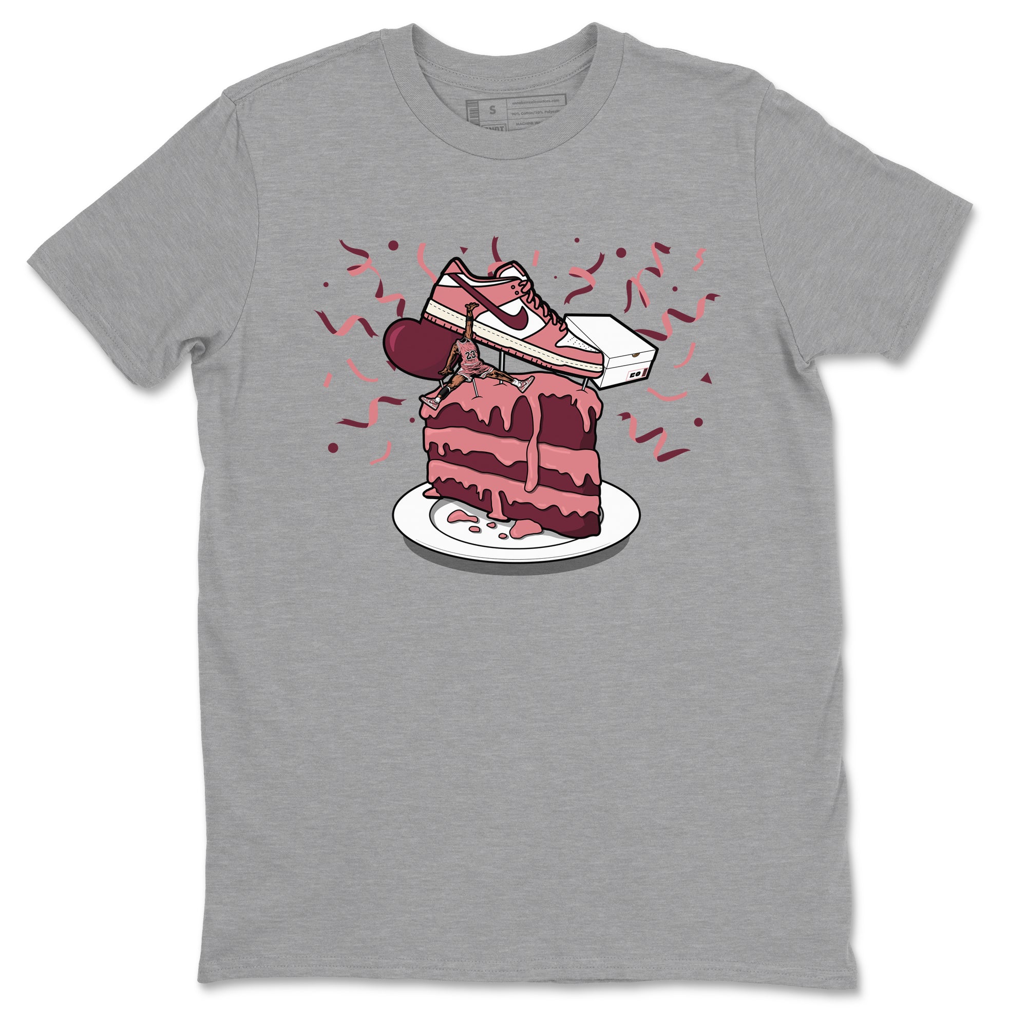 Dunk Valentine's Day shirt to match jordans Sneaker Topper sneaker tees Dunk Low Valentine's Day SNRT Sneaker Release Tees unisex cotton Heather Grey 2 crew neck shirt
