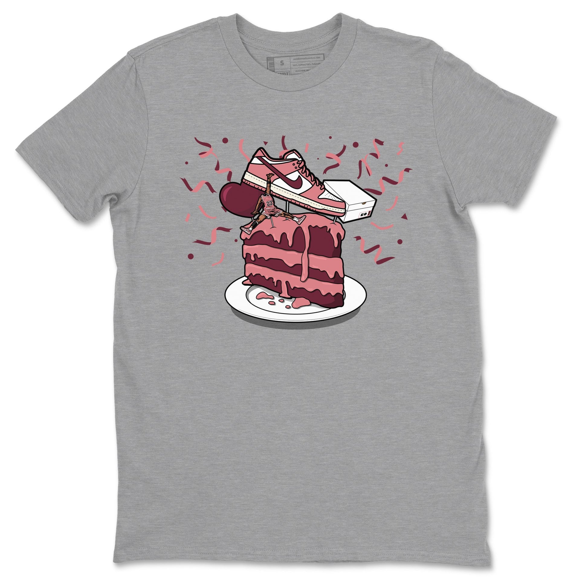 Dunk Valentine's Day shirt to match jordans Sneaker Topper sneaker tees Dunk Low Valentine's Day SNRT Sneaker Release Tees unisex cotton Heather Grey 2 crew neck shirt