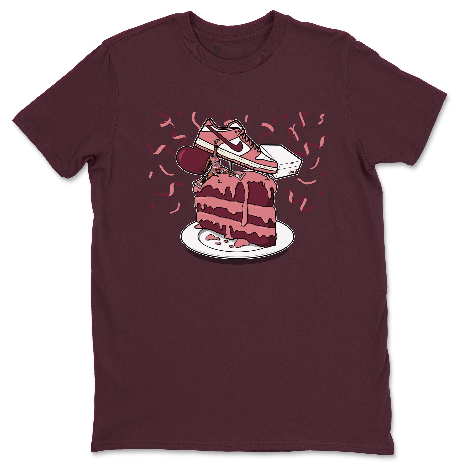 Dunk Valentine's Day shirt to match jordans Sneaker Topper sneaker tees Dunk Low Valentine's Day SNRT Sneaker Release Tees unisex cotton Maroon 2 crew neck shirt