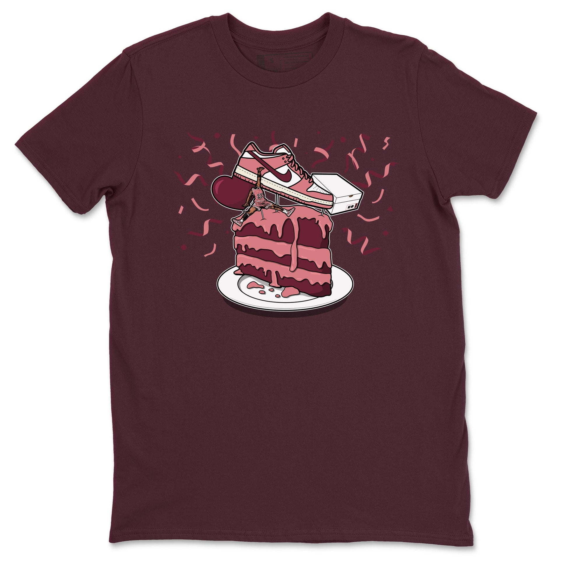 Dunk Valentine's Day shirt to match jordans Sneaker Topper sneaker tees Dunk Low Valentine's Day SNRT Sneaker Release Tees unisex cotton Maroon 2 crew neck shirt