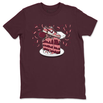 Dunk Valentine's Day shirt to match jordans Sneaker Topper sneaker tees Dunk Low Valentine's Day SNRT Sneaker Release Tees unisex cotton Maroon 2 crew neck shirt